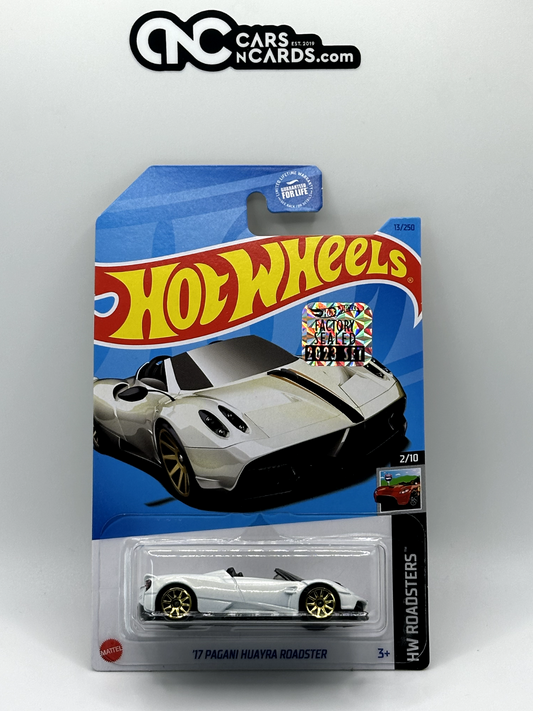 2023 Hot Wheels RLC Factory Sealed HW Roadsters '17 Pagani Huayra Roadster White