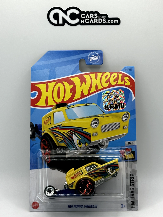 2023 Hot Wheels RLC Factory Sealed HW Drag Strip 8/10 HW Poppa Wheelie Yellow