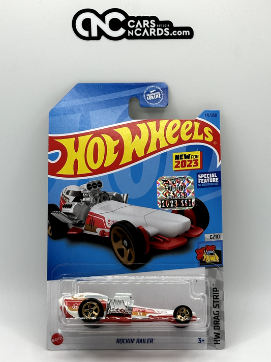 2023 Hot Wheels RLC Factory Sealed HW Drag Strip 6/10 Rockin' Railer White