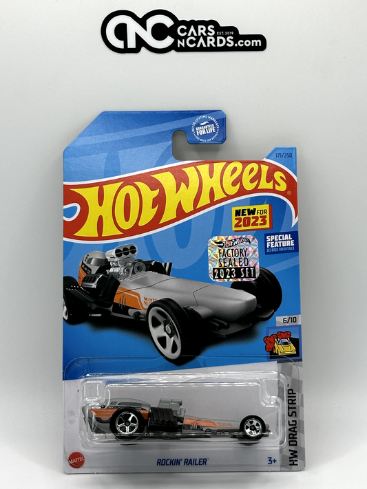 2023 Hot Wheels RLC Factory Sealed HW Drag Strip 6/10 Rockin' Railer Grey