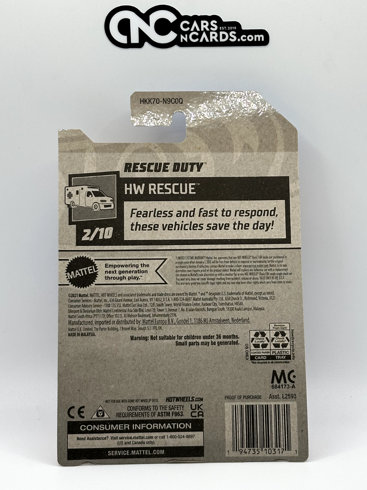 2023 Hot Wheels RLC Factory Sealed HW Rescue 2/10 Rescue Duty Red Animal Rescue