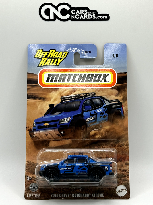 2024 Matchbox Offroad Rally 1/6 2016 Chevy Colorado Xtreme Blue