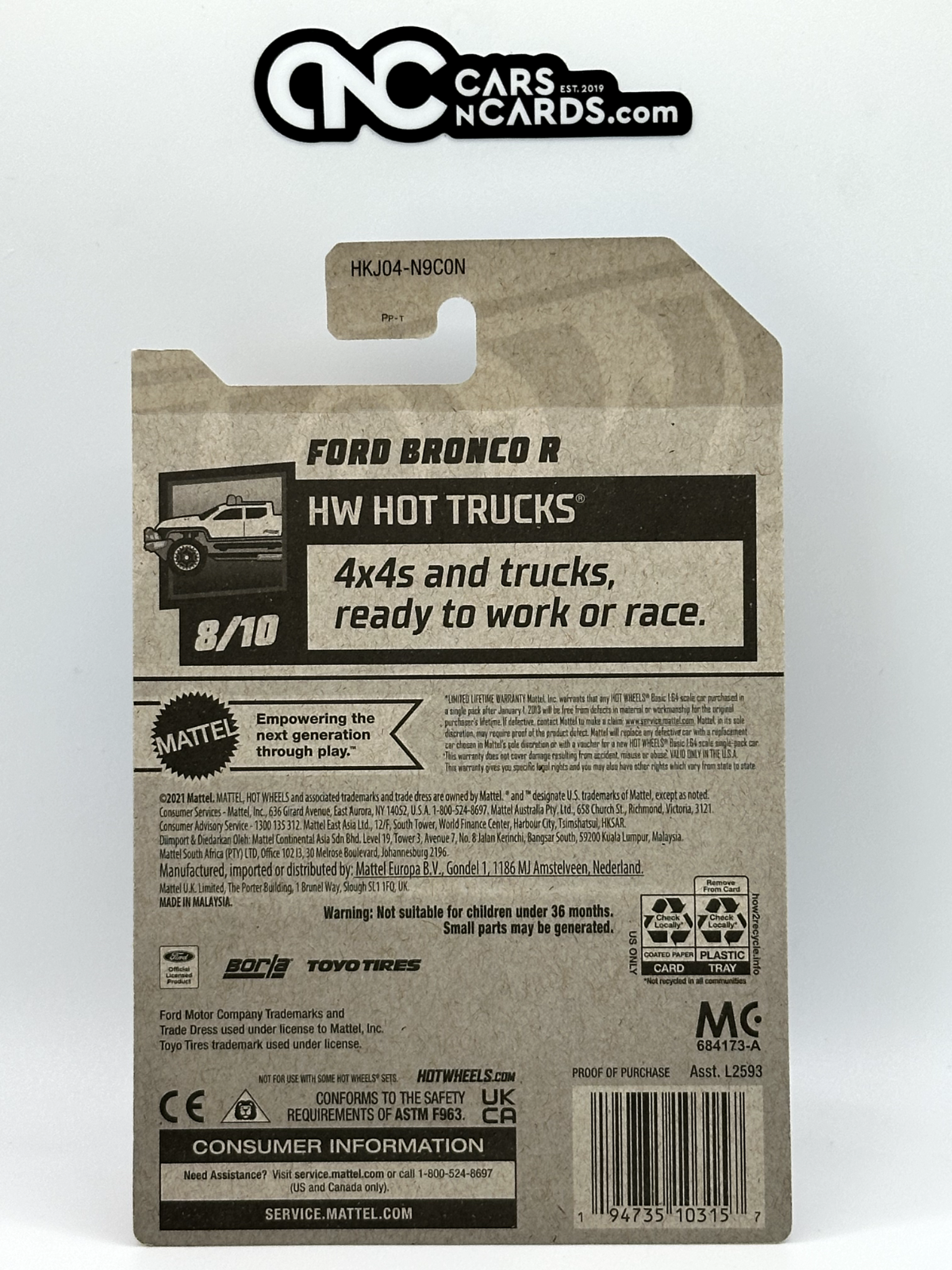 2023 Hot Wheels RLC Factory Sealed HW Hot Trucks 8/10 Ford Bronco R