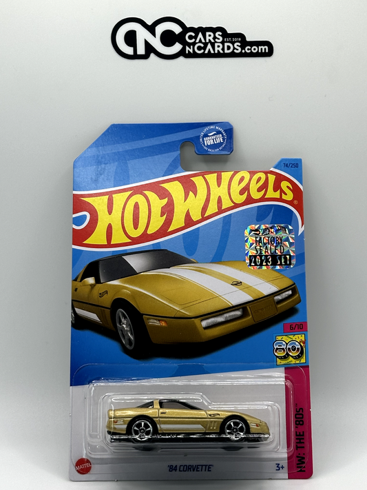 2023 Hot Wheels RLC Factory Sealed HW: The '80s 6/10 '84 Corvette Gold