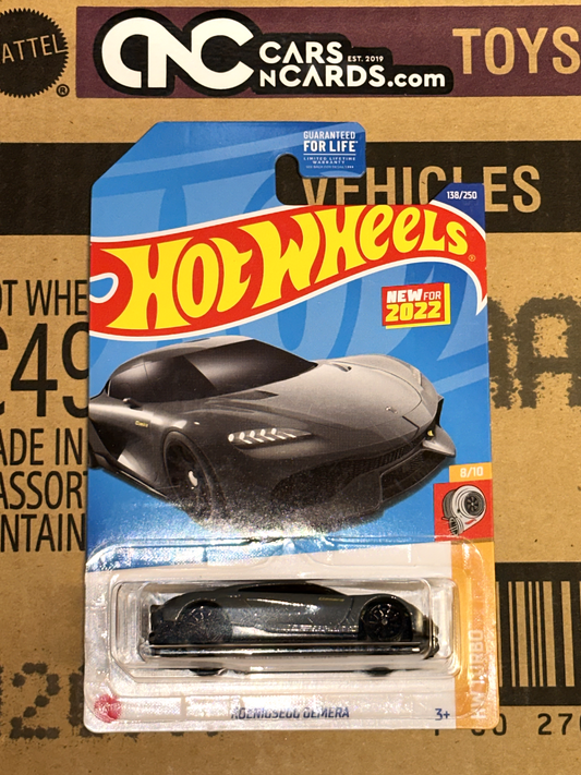 2022 Hot Wheels HW Turbo 8/10 Koenigsegg Gemera Grey NIP