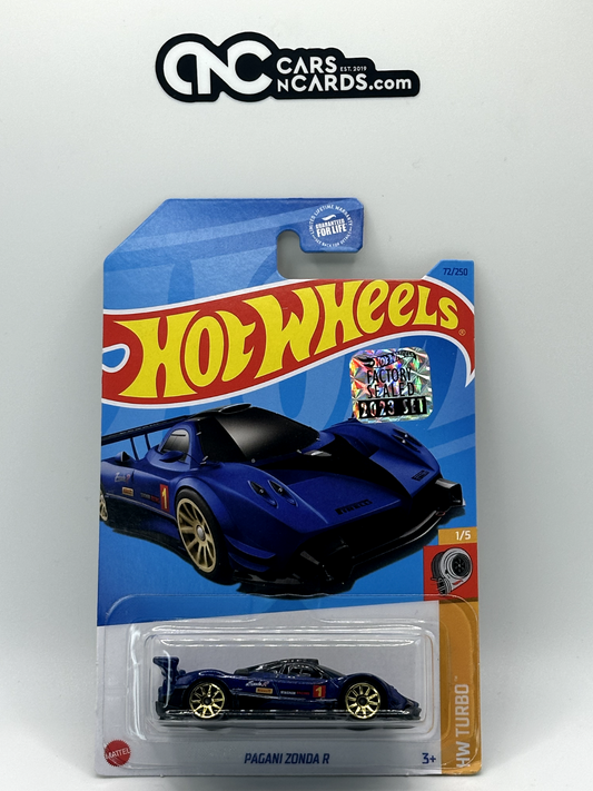 2023 Hot Wheels RLC Factory Sealed HW Turbo Pagani Zonda R Blue (Soft Corner)