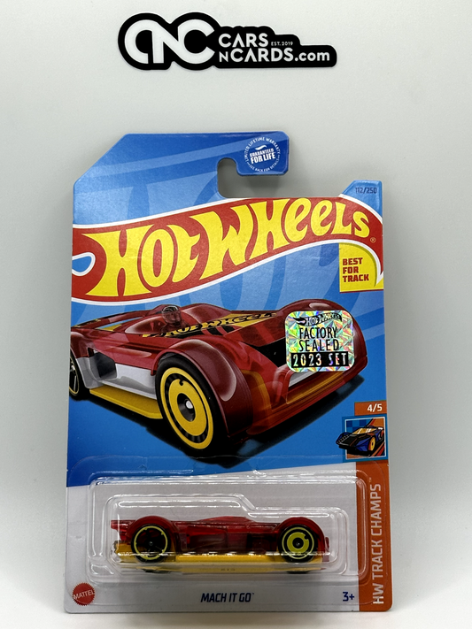 2023 Hot Wheels RLC Factory Sealed HW Track Champs 4/5 Mach It Go Red