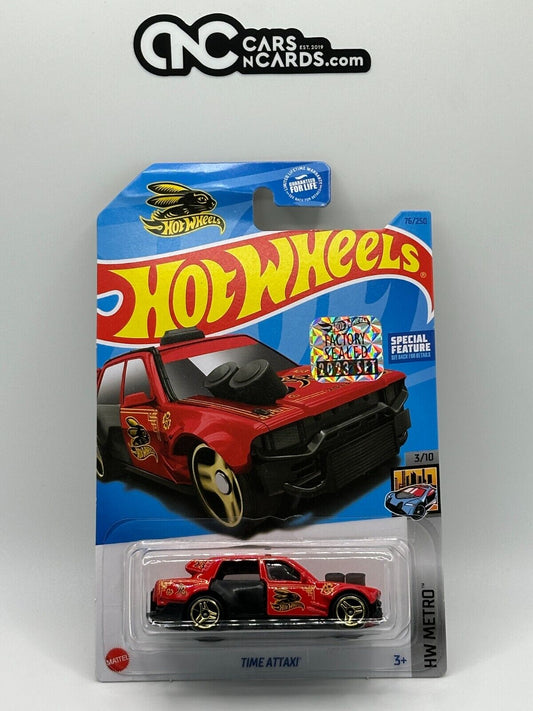 2023 Hot Wheels RLC Factory Sealed HW Metro 3/10 Time Attaxi (Card Damage)