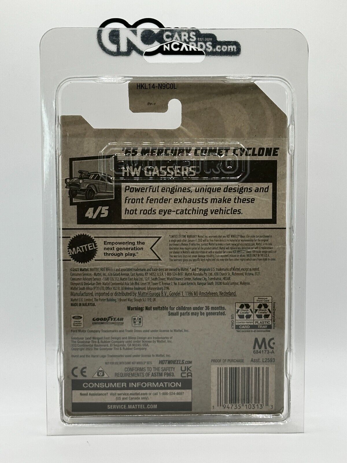 2023 Hot Wheels RLC Factory Sealed Super Treasure Hunt Mercury Comet Card Damage