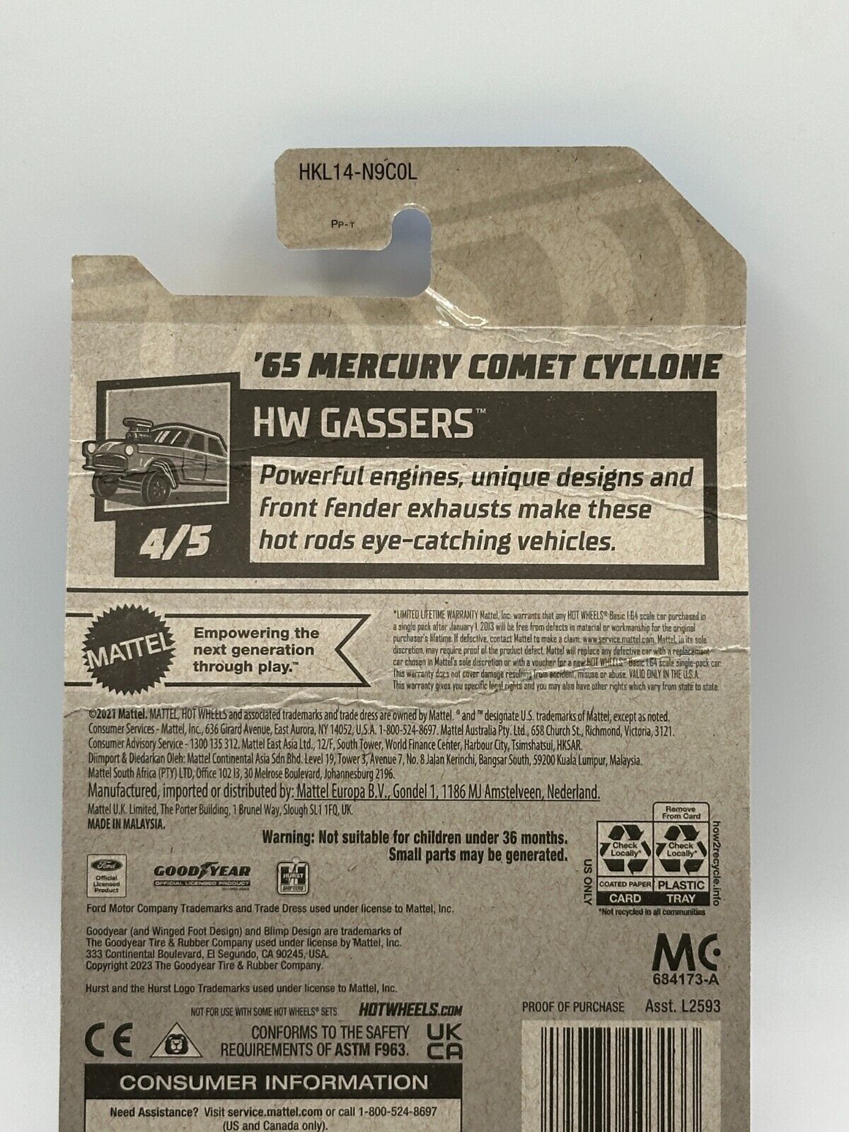 2023 Hot Wheels RLC Factory Sealed Super Treasure Hunt Mercury Comet Card Damage