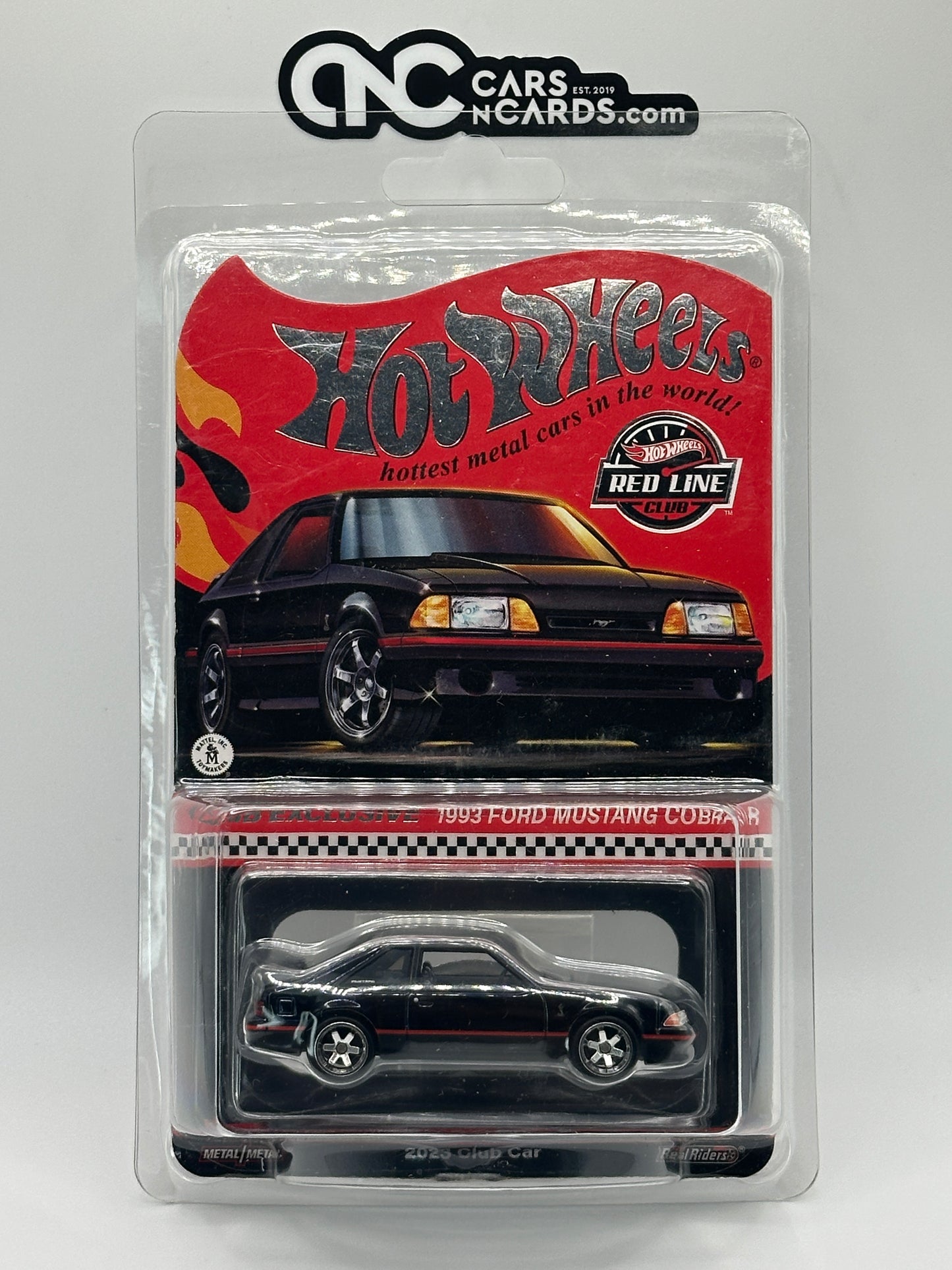 2023 Hot Wheels RLC Red Line Club 1993 Ford Mustang Cobra R Black With Protector