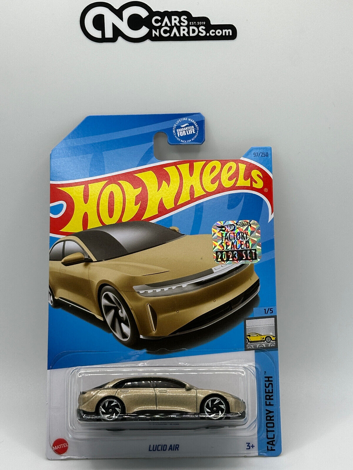 2023 Hot Wheels RLC Factory Sealed Factory Fresh 1/5 Lucid Air (Card Damage)