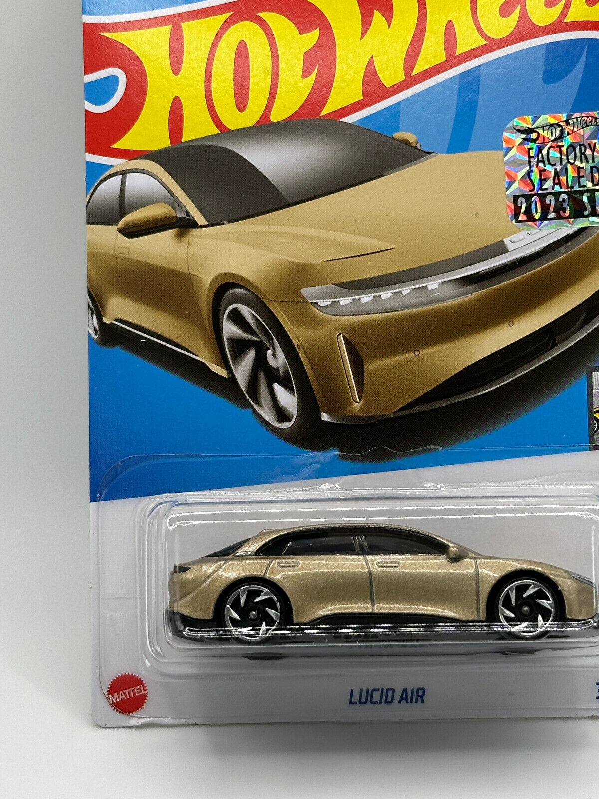 2023 Hot Wheels RLC Factory Sealed Factory Fresh 1/5 Lucid Air (Card Damage)