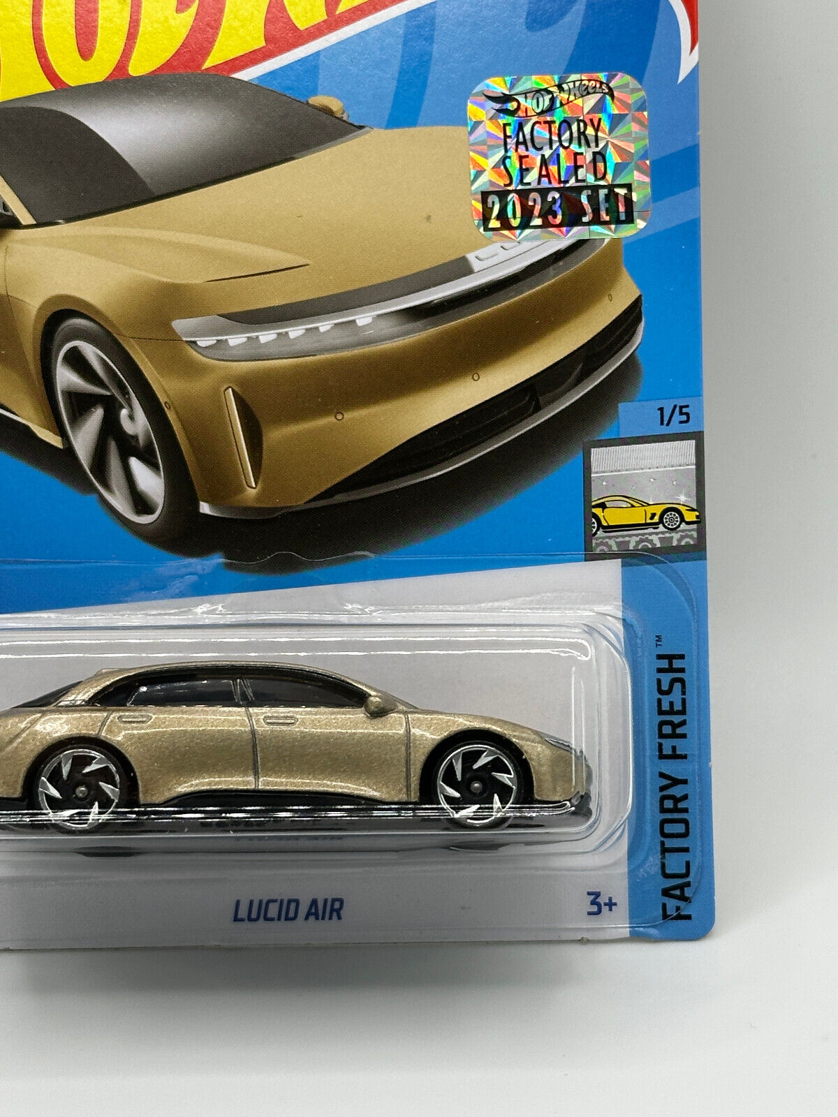 2023 Hot Wheels RLC Factory Sealed Factory Fresh 1/5 Lucid Air (Card Damage)