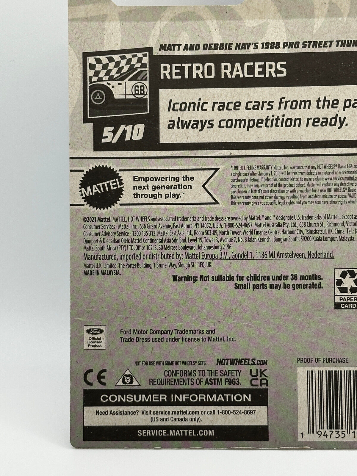 2023 Hot Wheels RLC Factory Sealed 1988 Pro Street Thunderbird (Card Damage)