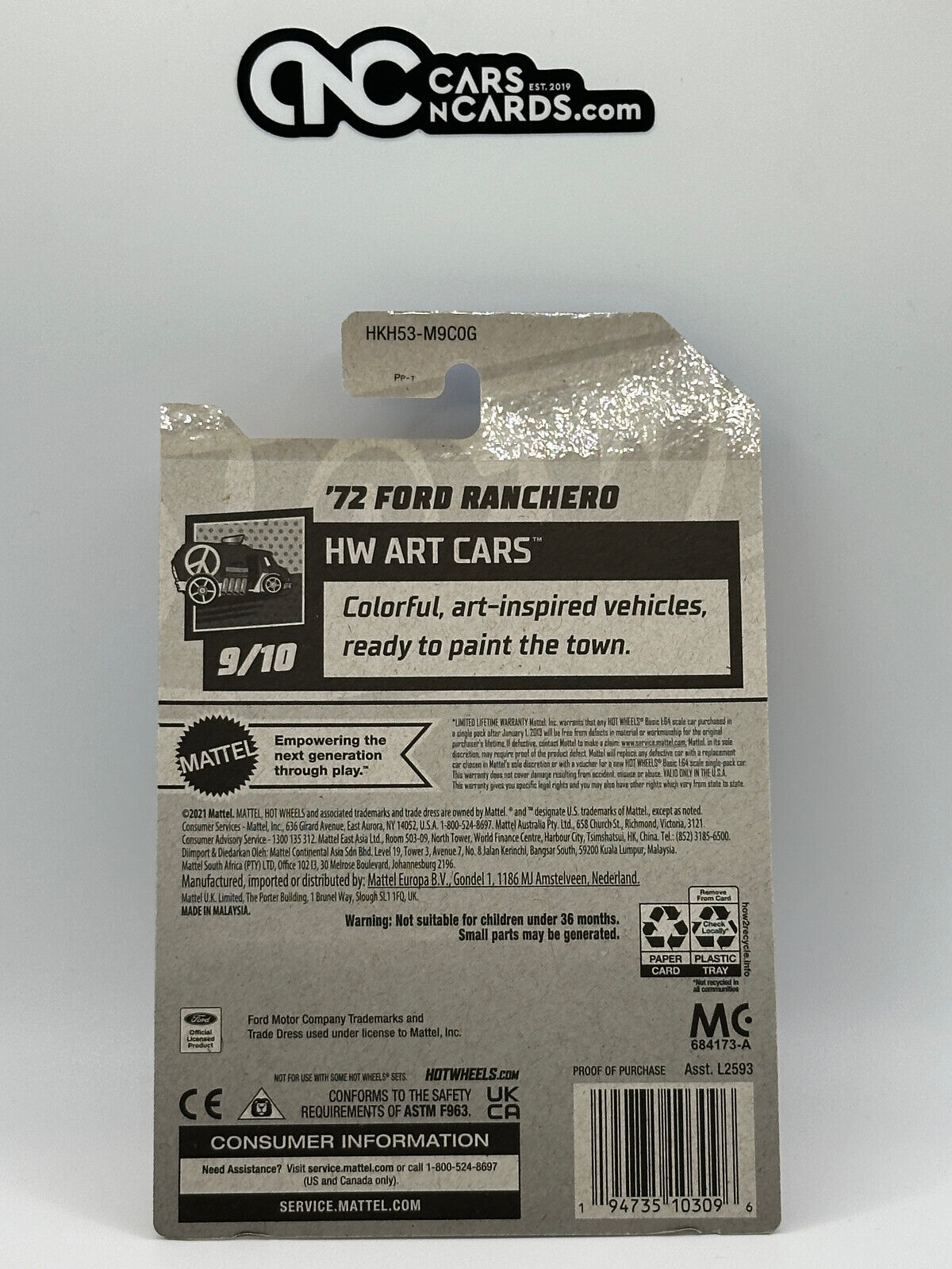 2023 Hot Wheels RLC Factory Sealed HW Art Cars '72 Ford Ranchero 142/250