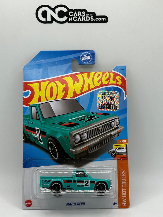 2023 Hot Wheels RLC Factory Sealed HW Hot Trucks Mazda Repu Teal (Card Crease)