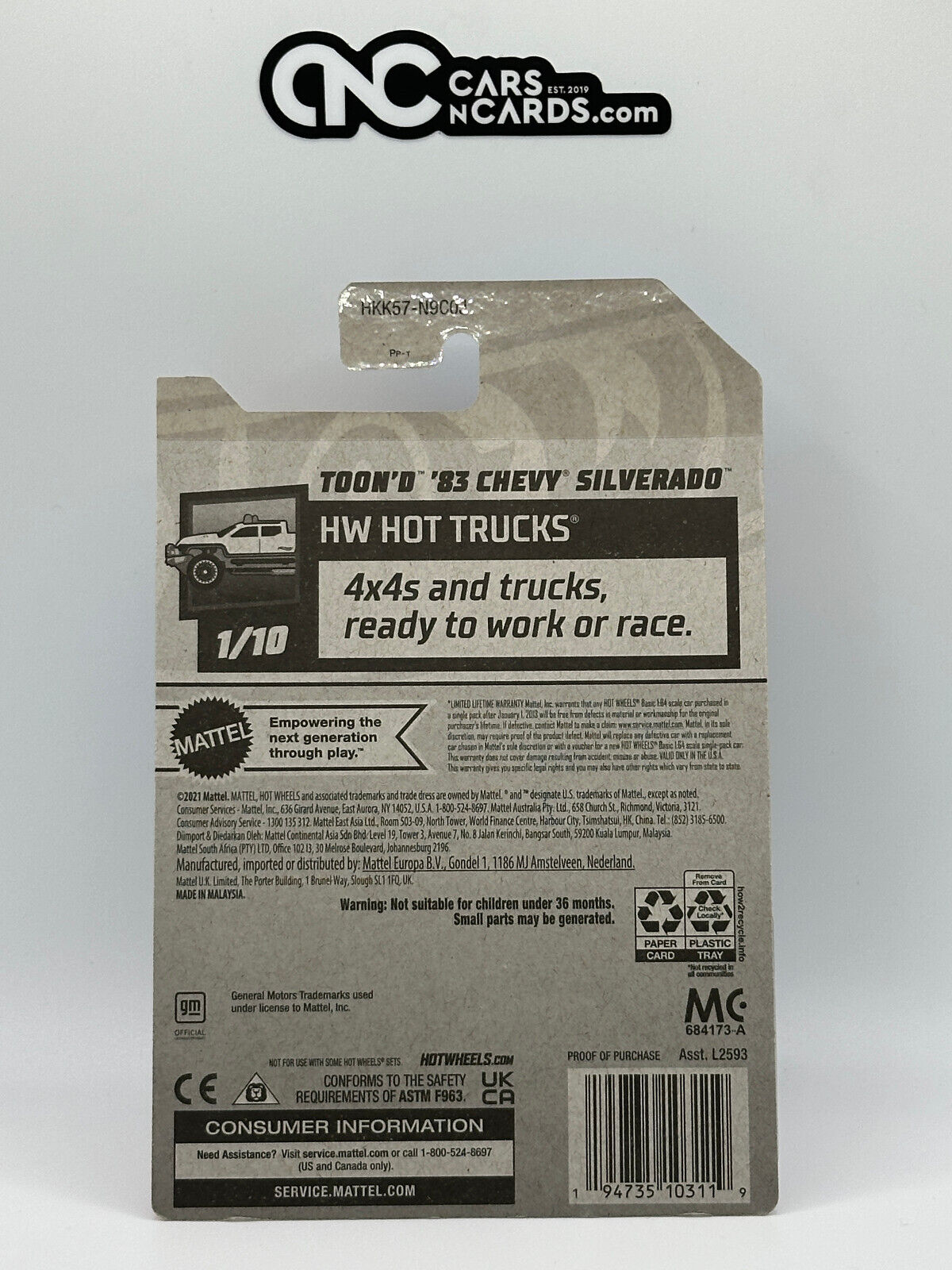 2023 Hot Wheels RLC Factory Sealed HW Hot Trucks Toon'd '83 Chevy Silverado