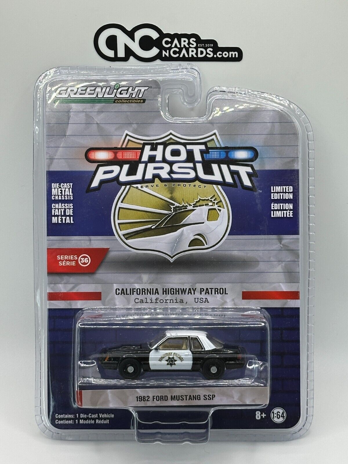 Greenlight Hot Pursuit 1982 Ford Mustang SSP