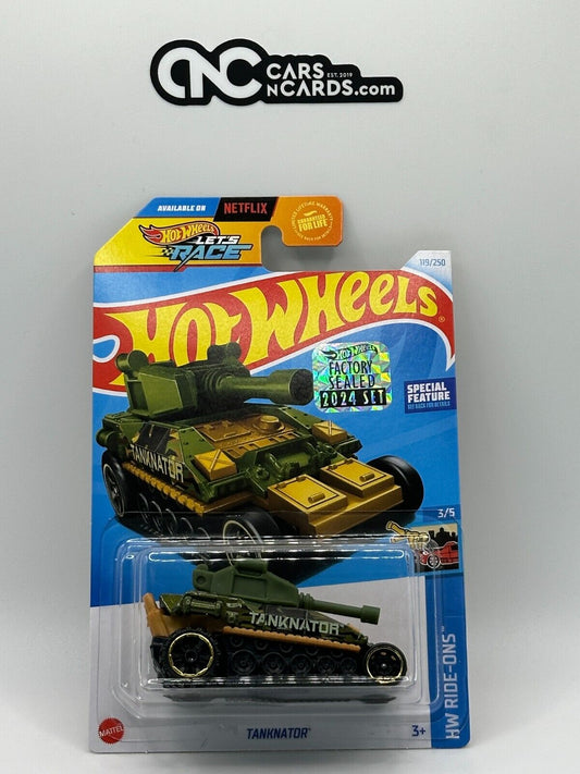 2024 Hot Wheels RLC Factory Sealed HW Ride-Ons 3/5 Tanknator Green 119/250