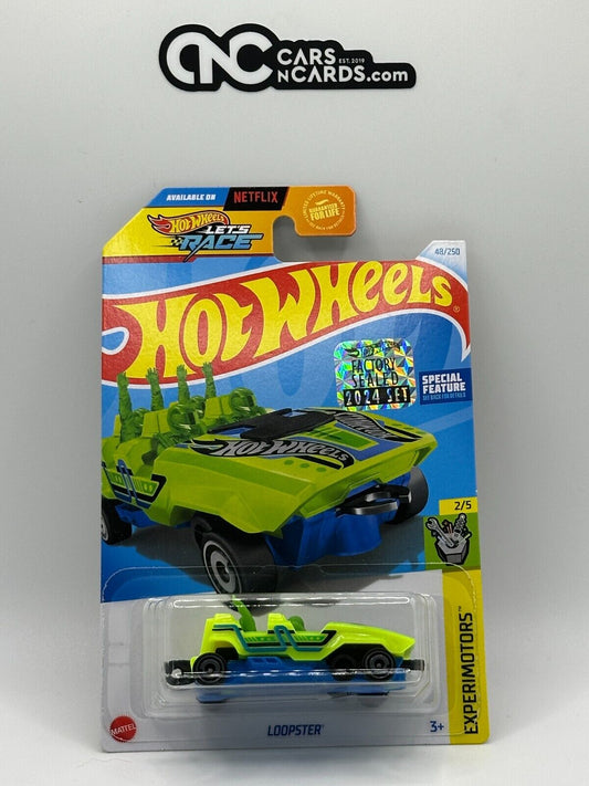 2024 Hot Wheels RLC Factory Sealed Experimotors 2/5 Loopster Green (Card Crease)