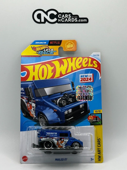 2024 Hot Wheels RLC Factory Sealed HW Art Cars 10/10 Mailed It! 164/250 Blue