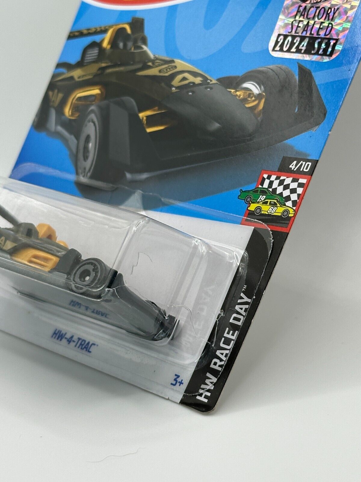 2024 Hot Wheels RLC Factory Sealed HW Race Day 4/10 HW-4-Trac (Cracked Blister)