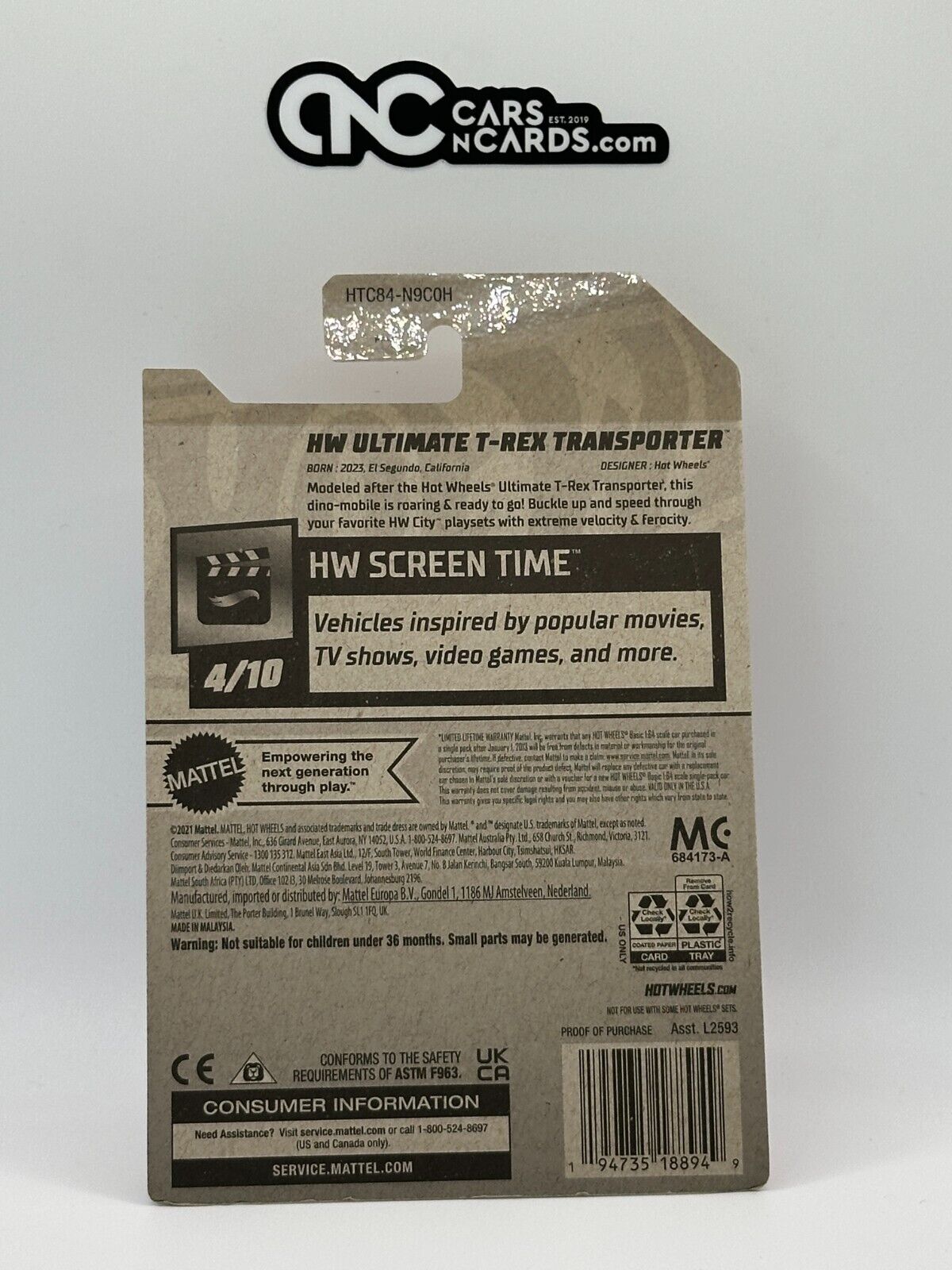 2024 Hot Wheels RLC Factory Sealed Ultimate T-Rex Transporter (Cracked Blister)
