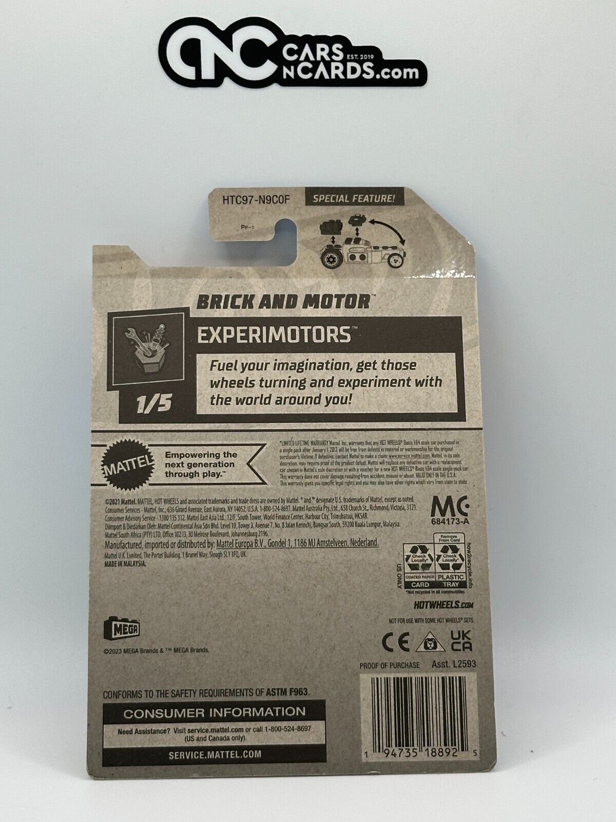 2024 Hot Wheels RLC Factory Sealed Experimotors 1/5 Brick And Motor 25/250 White