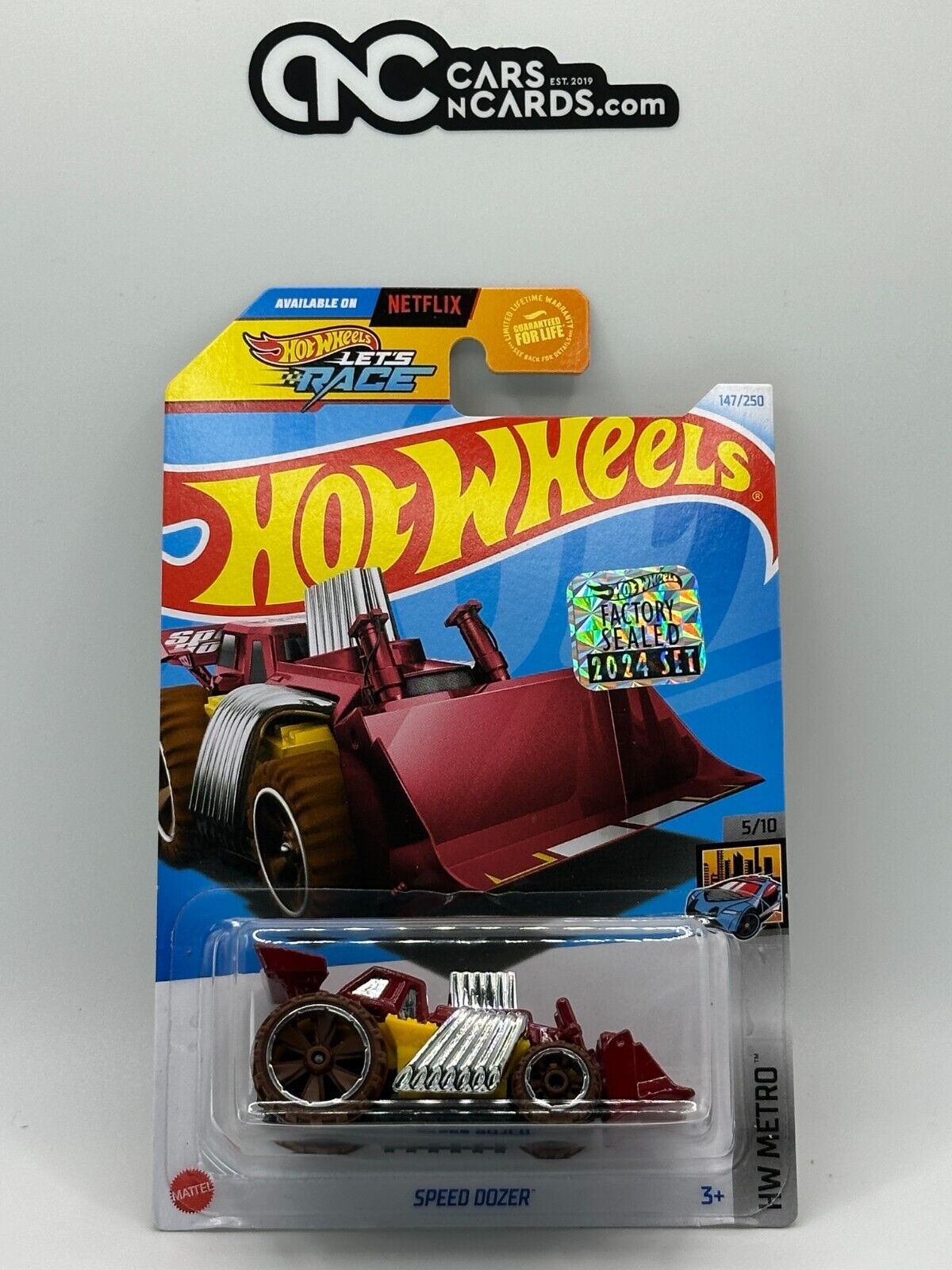 2024 Hot Wheels RLC Factory Sealed HW Metro 5/10 Speed Dozer Red (Card Crease)