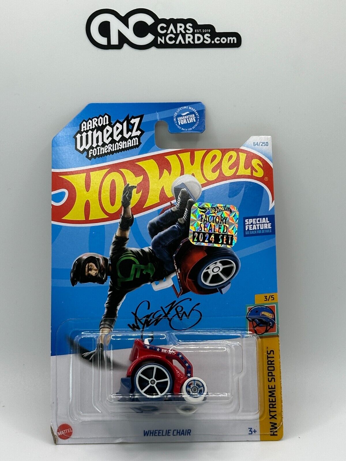 2024 Hot Wheels RLC Factory Sealed Xtreme Sports 3/5 Wheelie Chair (Card Damage)