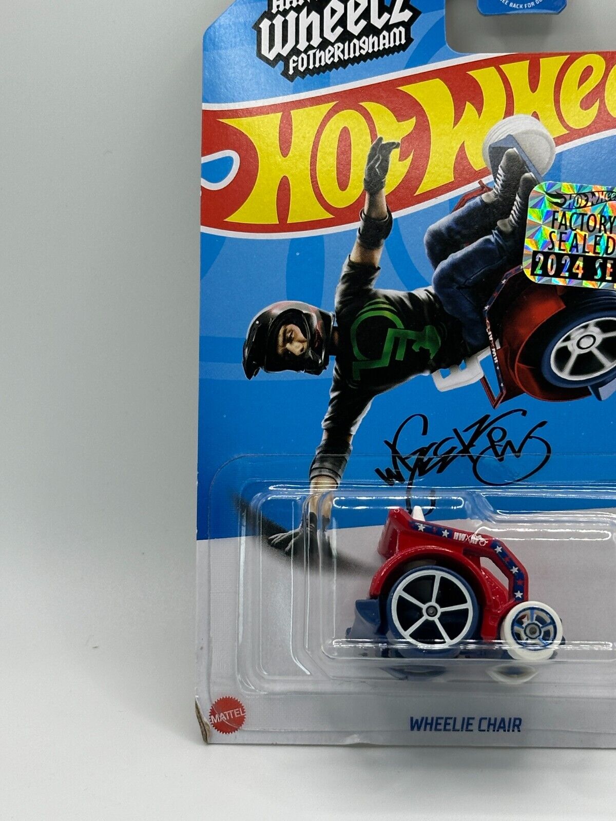 2024 Hot Wheels RLC Factory Sealed Xtreme Sports 3/5 Wheelie Chair (Card Damage)