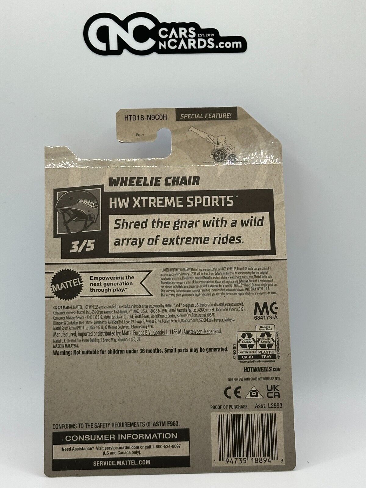 2024 Hot Wheels RLC Factory Sealed Xtreme Sports 3/5 Wheelie Chair Aaron Wheelz