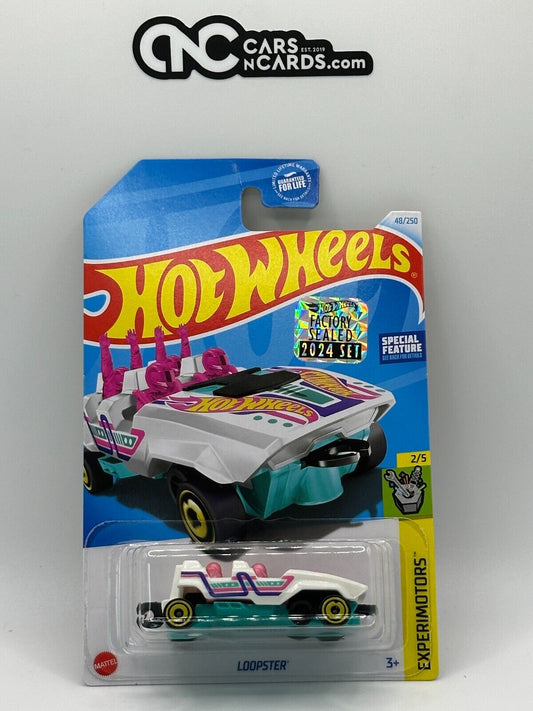 2024 Hot Wheels RLC Factory Sealed Experimotors 2/5 Loopster White (Card Crease)
