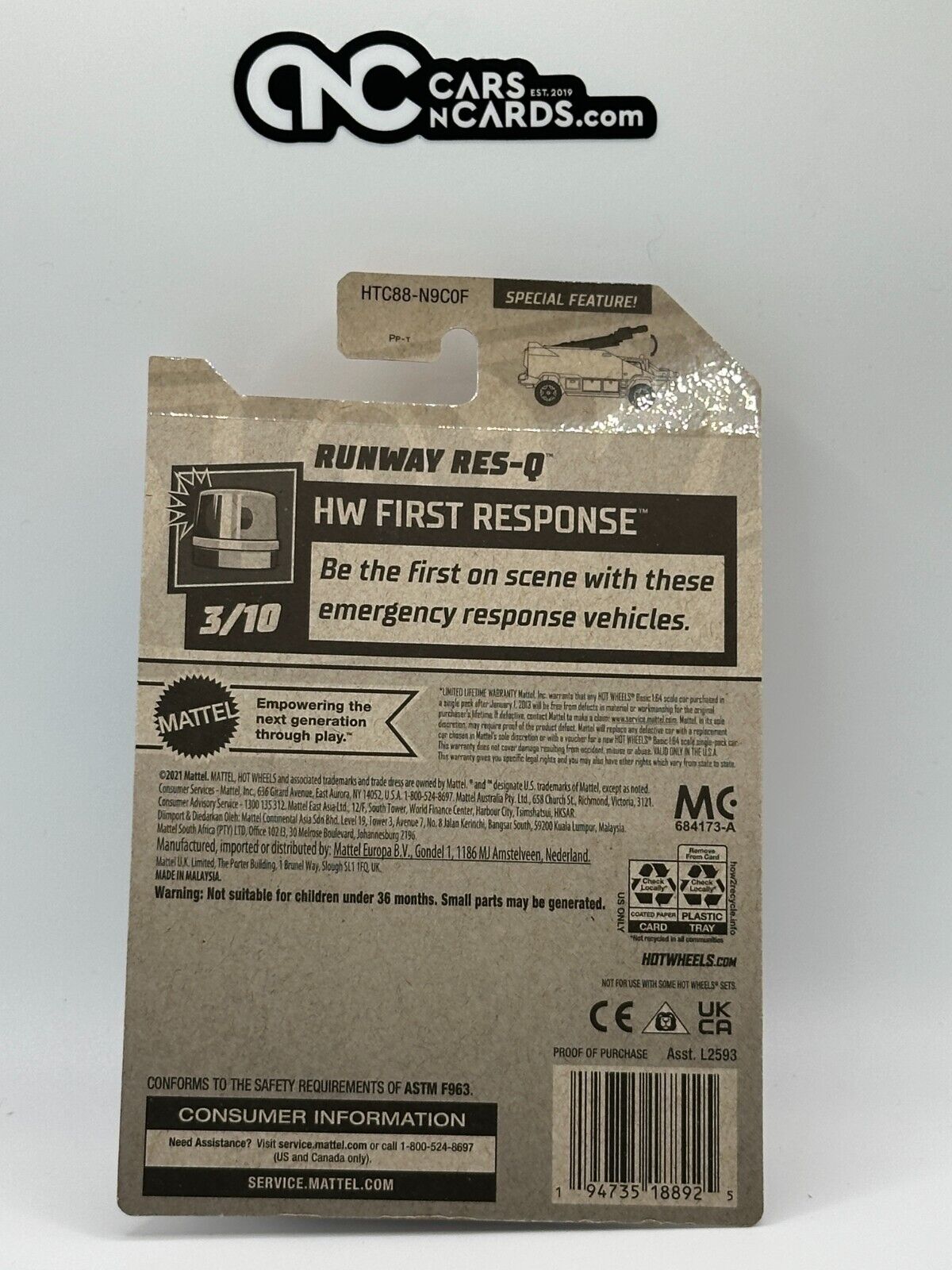 2024 Hot Wheels RLC Factory Sealed First Response Runway Res-Q (Cracked Blister)