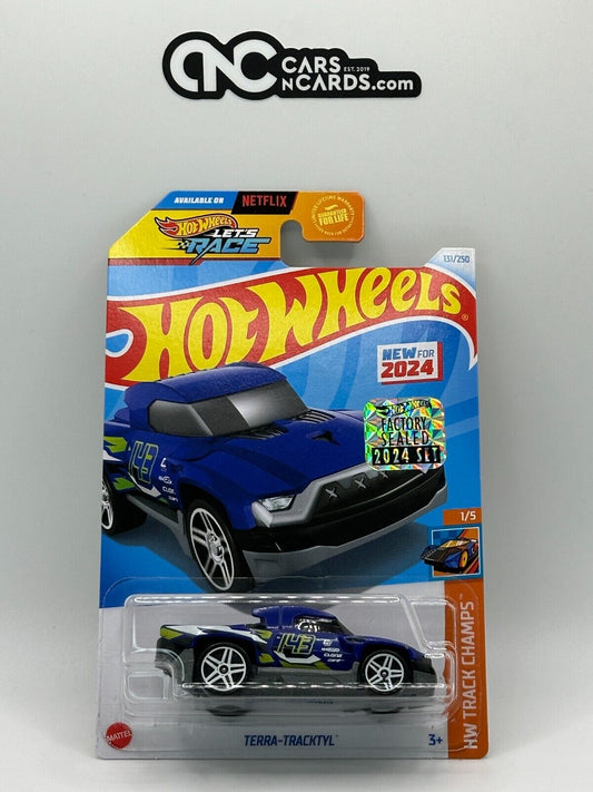 2024 Hot Wheels RLC Factory Sealed Track Champs 1/5 Terra-Tracktyl Blue 131/250