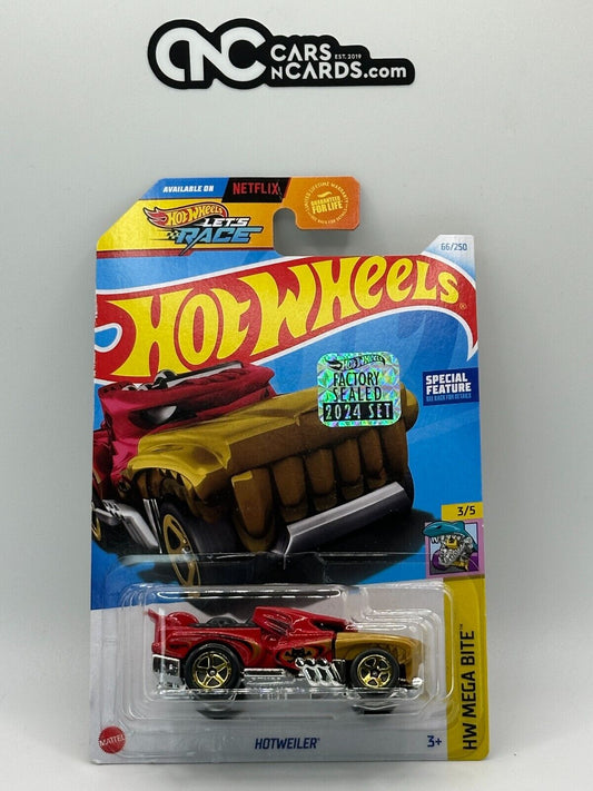 2024 Hot Wheels RLC Factory Sealed HW Mega Bite 3/5 Hotweiler Red (Card Crease)