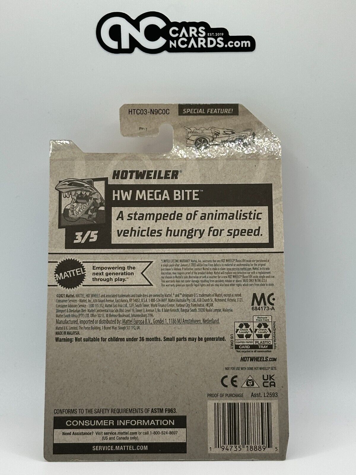 2024 Hot Wheels RLC Factory Sealed HW Mega Bite 3/5 Hotweiler Blue (Soft Corner)