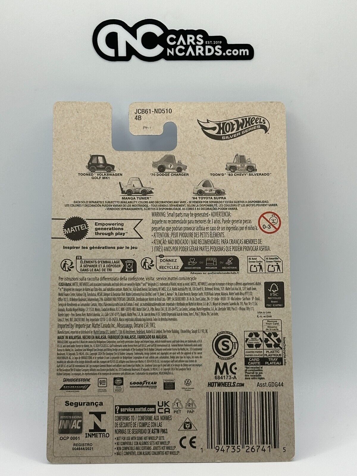 2025 Hot Wheels Silver Series Tooned GULF 4/5 Manga Tuner