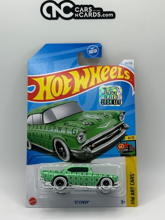 2024 Hot Wheels RLC Factory Sealed HW Art Cars 6/10 '57 Chevy 121/250 Green