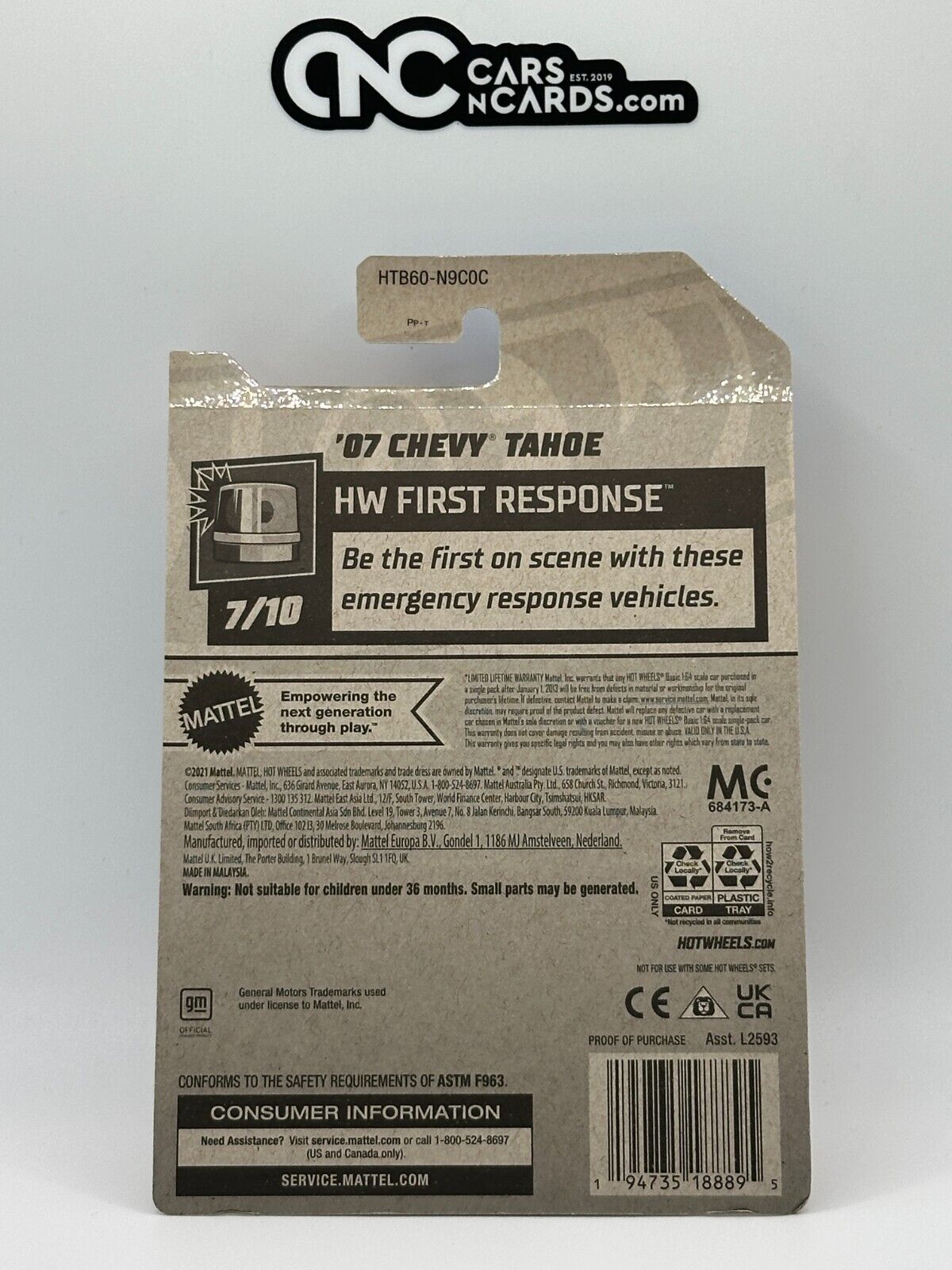 2024 Hot Wheels RLC Factory Sealed First Response 7/10 '07 Chevy Tahoe 57/250