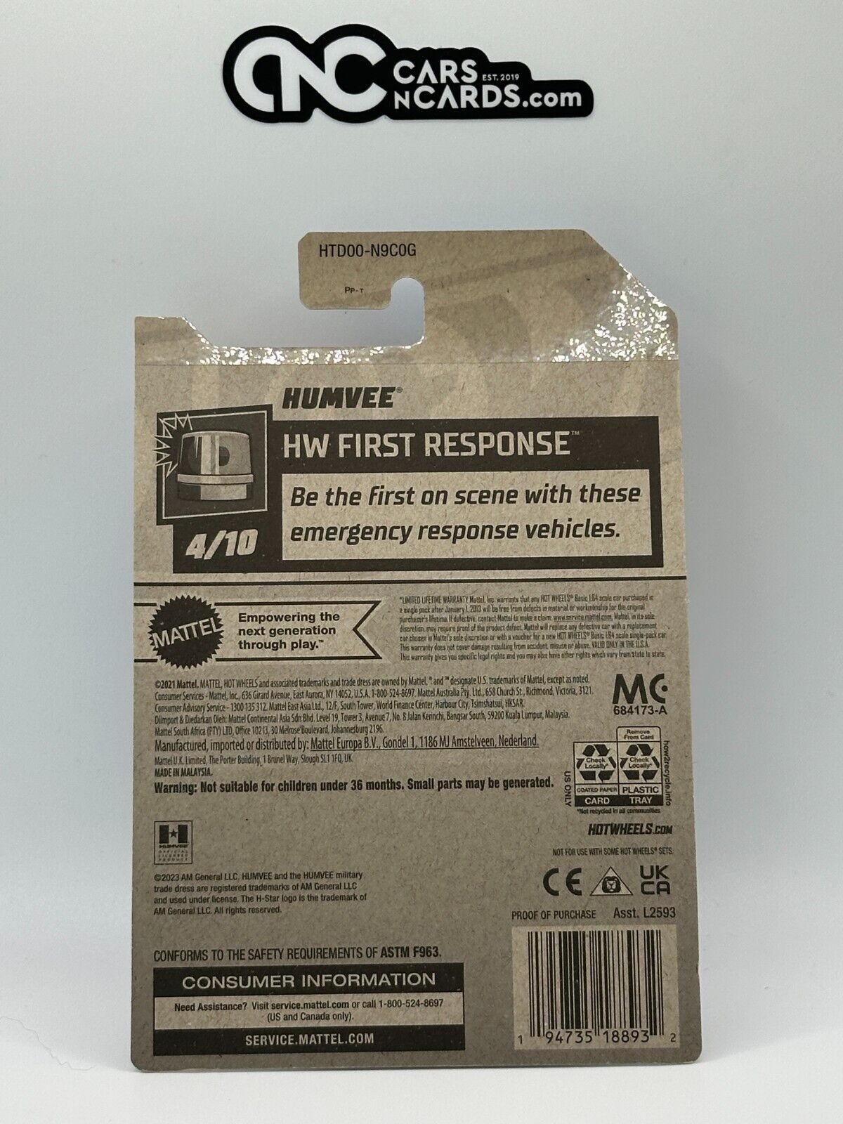 2024 Hot Wheels RLC Factory Sealed HW First Response 4/10 Humvee 33/250 Blue