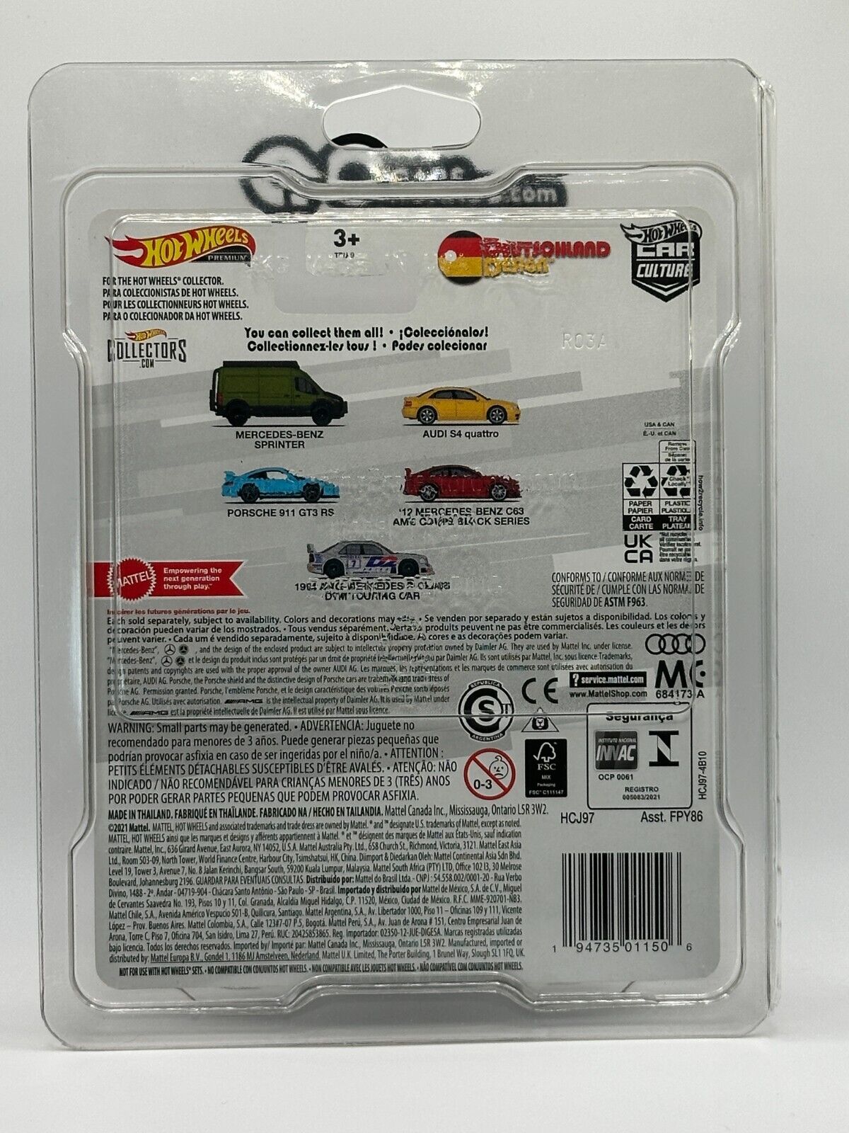 2022 Hot Wheels Premium Car Culture Deutschland Design Mercedes C63 0/5 Chase