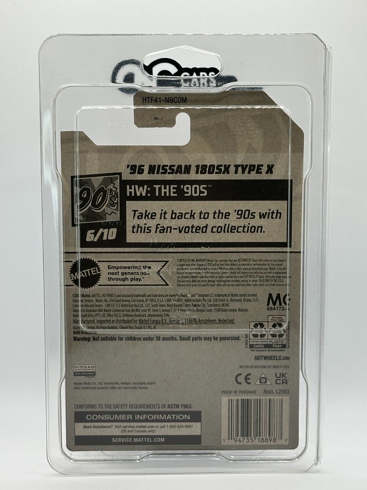 2024 Hot Wheels Super Treasure Hunt '96 Nissan 180SX Type X With Protector
