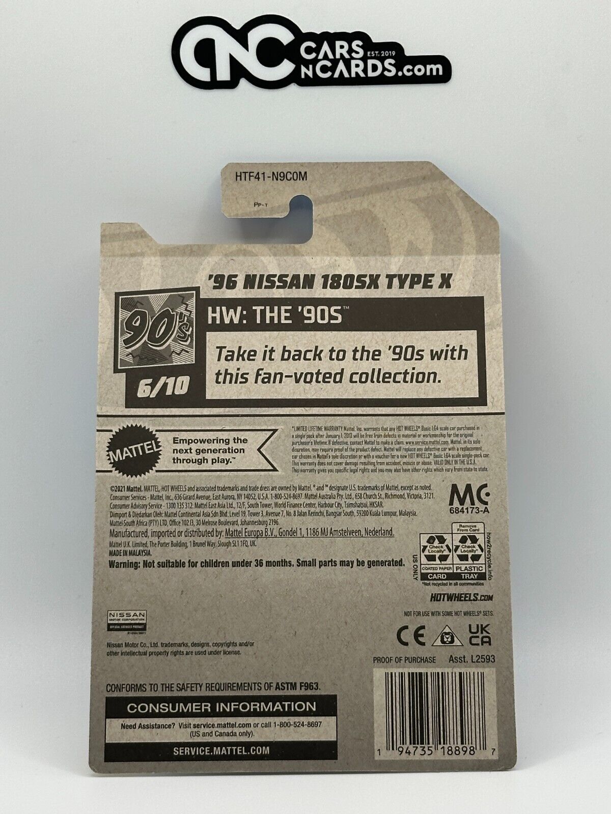 2024 Hot Wheels Super Treasure Hunt '96 Nissan 180SX Type X With Protector
