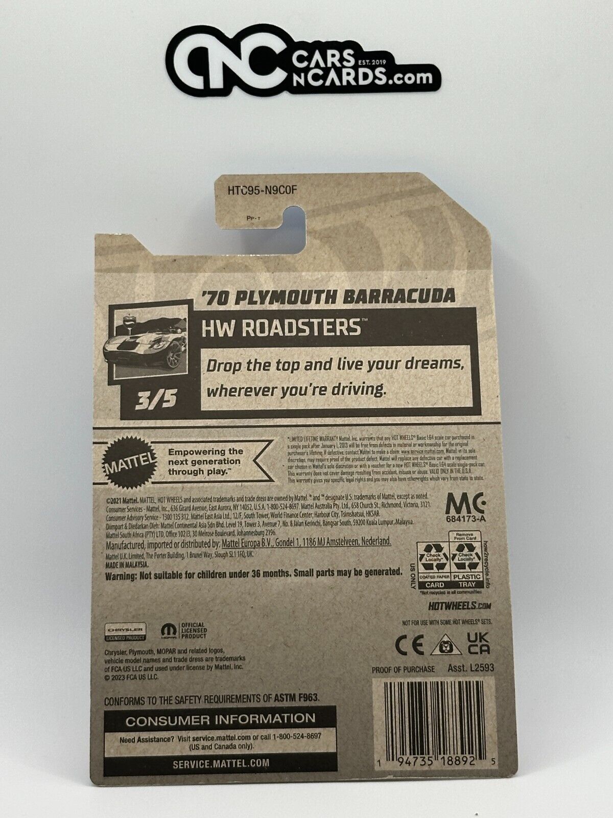 2024 Hot Wheels RLC Factory Sealed HW Roadsters 3/5 '70 Plymouth Barracuda Red