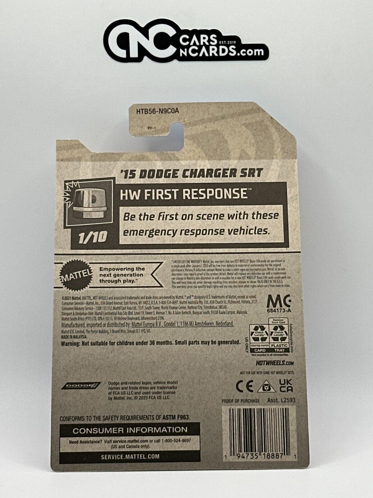 2024 Hot Wheels RLC Factory Sealed HW First Response 1/10 '15 Dodge Charger SRT