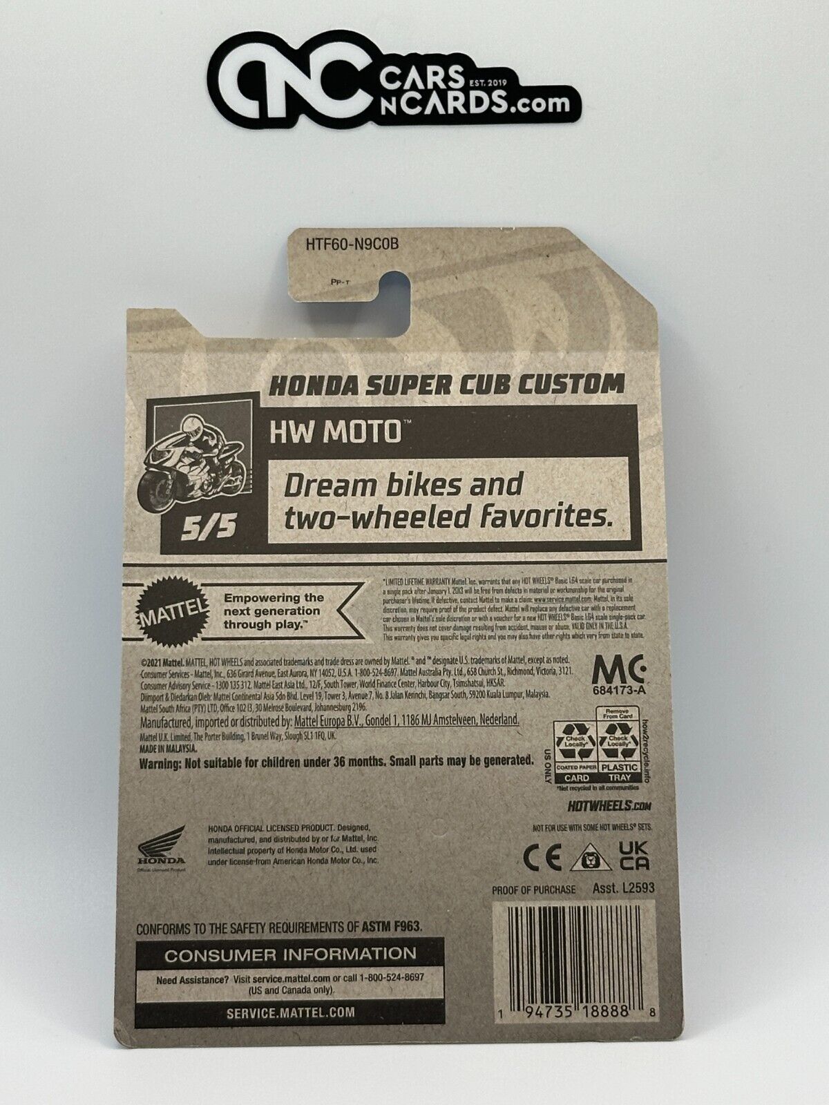 2024 Hot Wheels RLC Factory Sealed HW Moto Honda Super Cub Custom (Soft Corner)