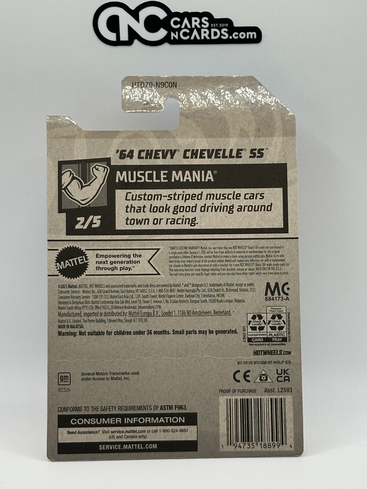 2024 Hot Wheels RLC Factory Sealed '64 Chevy Chevelle SS Yellow (Card Damage)