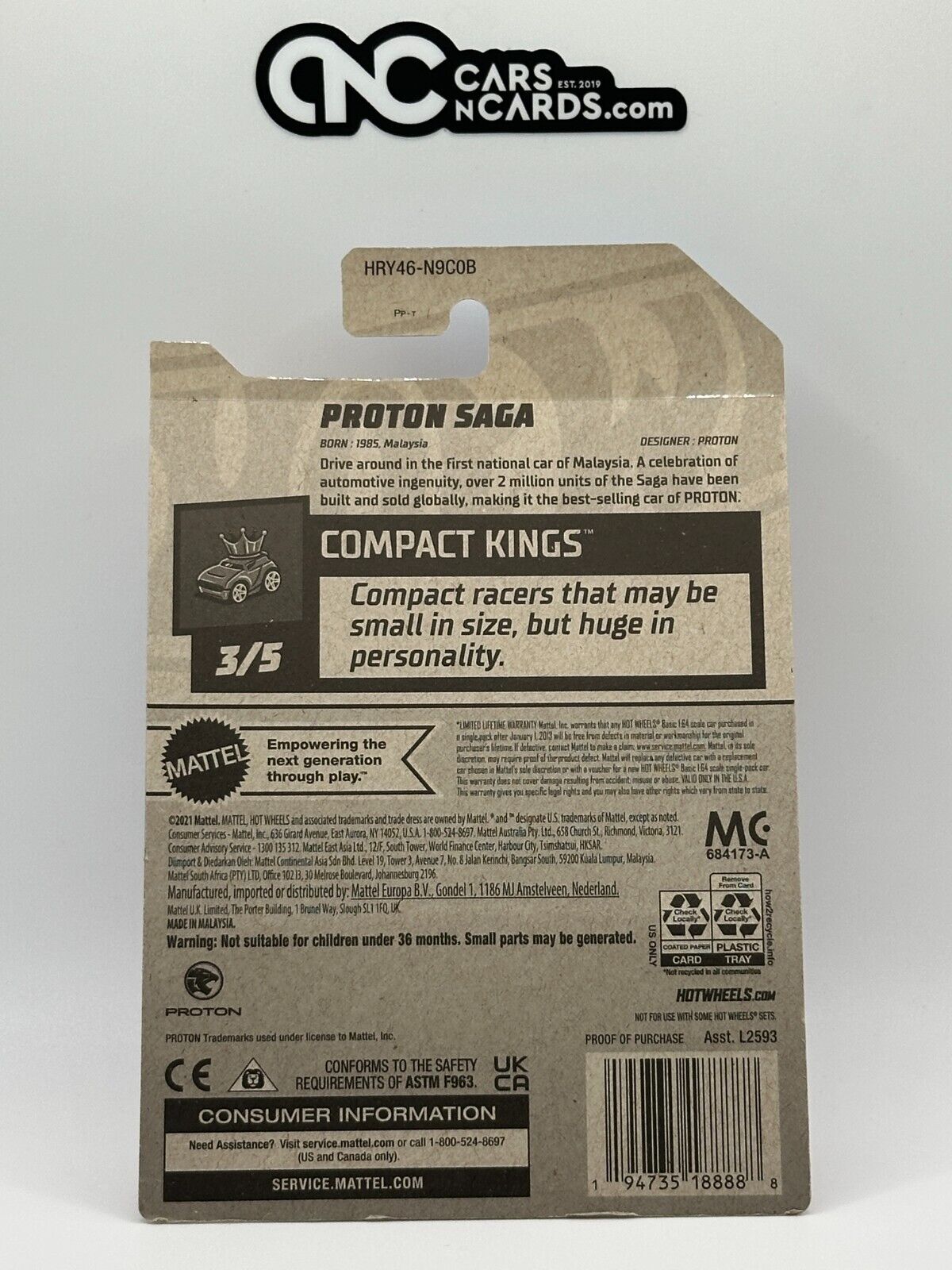 2024 Hot Wheels RLC Factory Sealed Compact Kings 3/5 Proton Saga Red 41/250